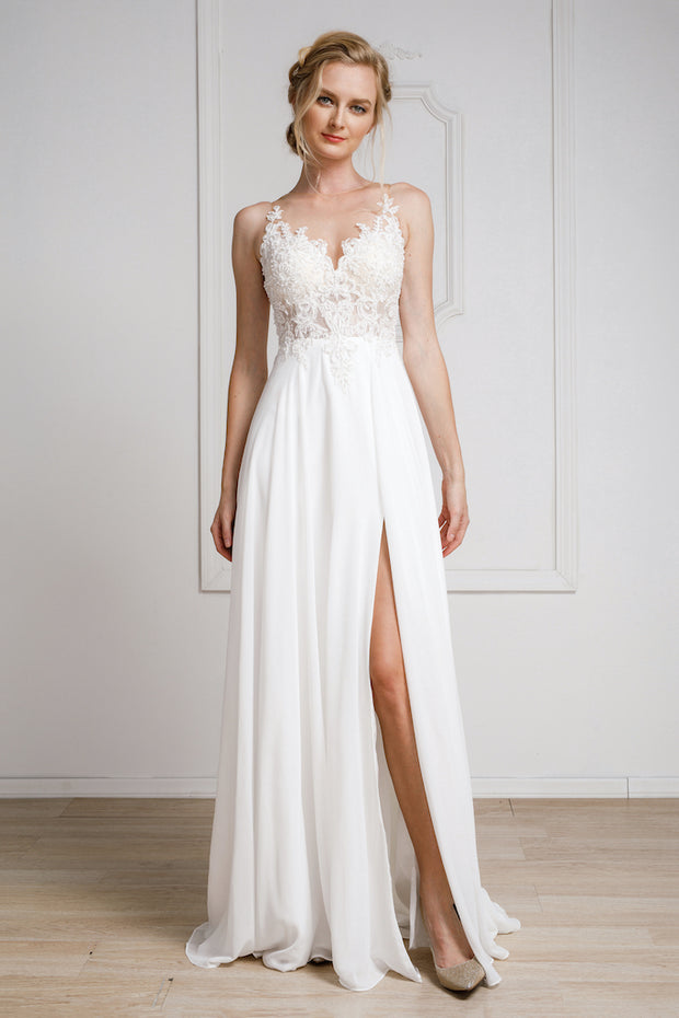 Lace Chiffon Gown