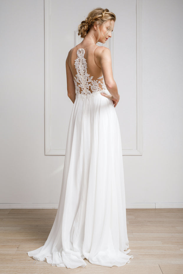 Lace Chiffon Gown